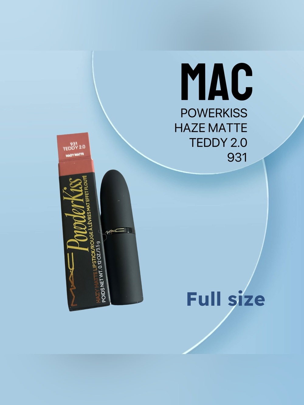 🇨🇦🆕NIB MAC |FULL| Powder Kiss Soft-Focus Longwear Matte Lipstick - Teddy 2.0